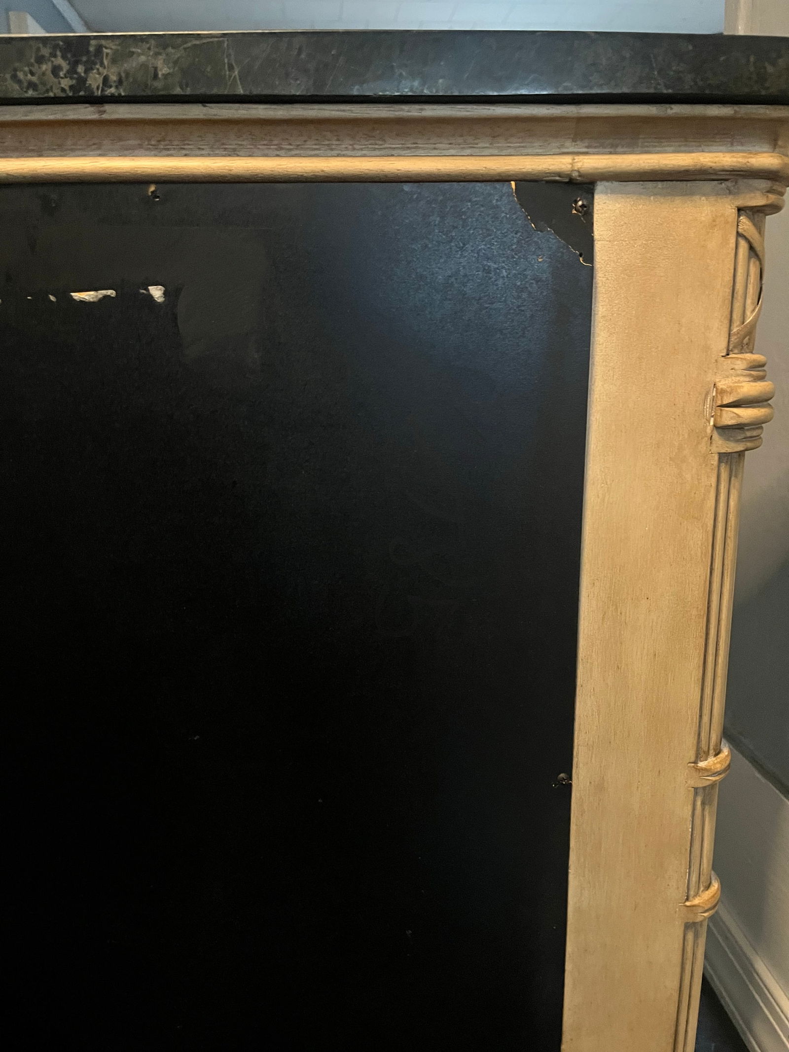 Hollywood Regency Palm-Form Coastal Cabinet With Hand-Painted Finish - 9