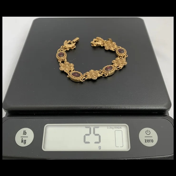 Early 20th Century Bohemian Garnet Bracelet - 8