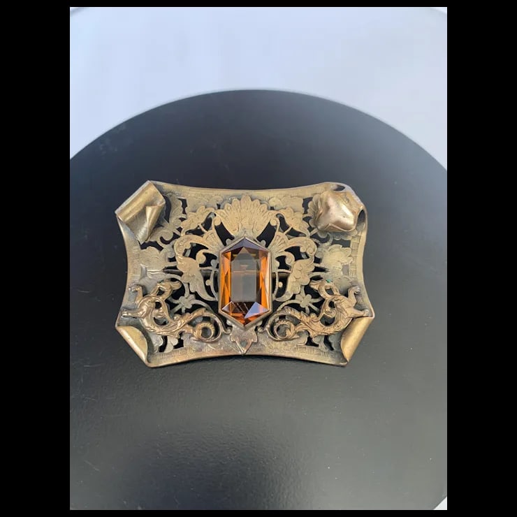 Late 19th Century Victorian Dragon Sash Pin - 2