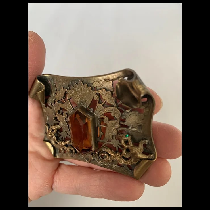 Late 19th Century Victorian Dragon Sash Pin - 3