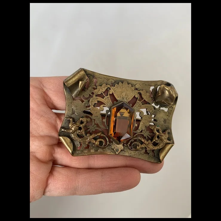 Late 19th Century Victorian Dragon Sash Pin - 4