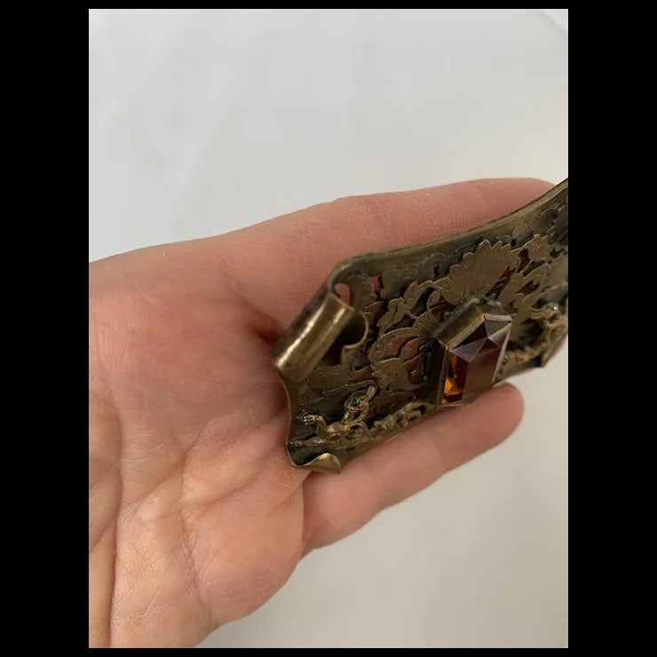 Late 19th Century Victorian Dragon Sash Pin - 5