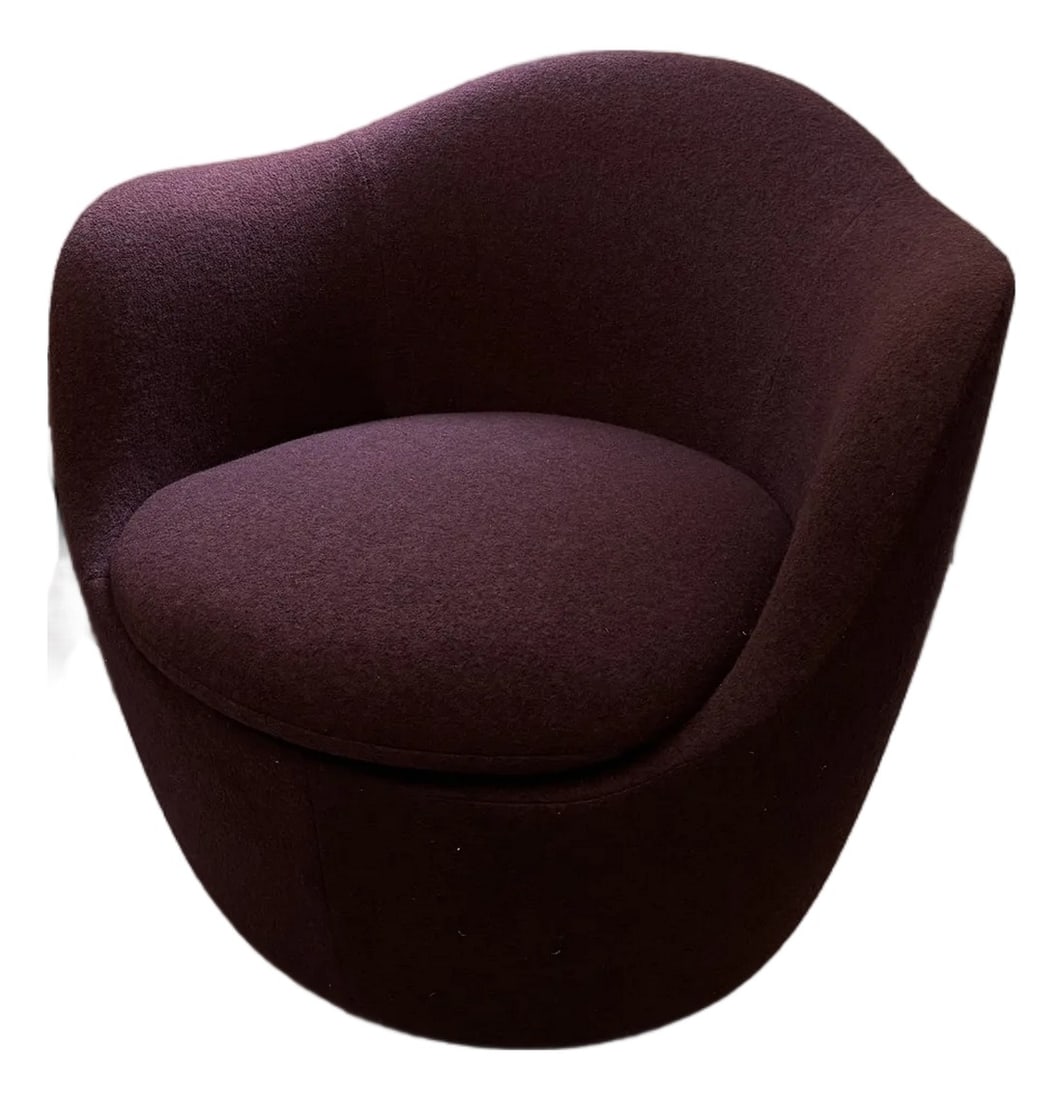 Wool Swivel Chairs - Pair (1 of 2)