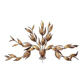 Hans Kogel Large Gilt Metal Wall Sconce