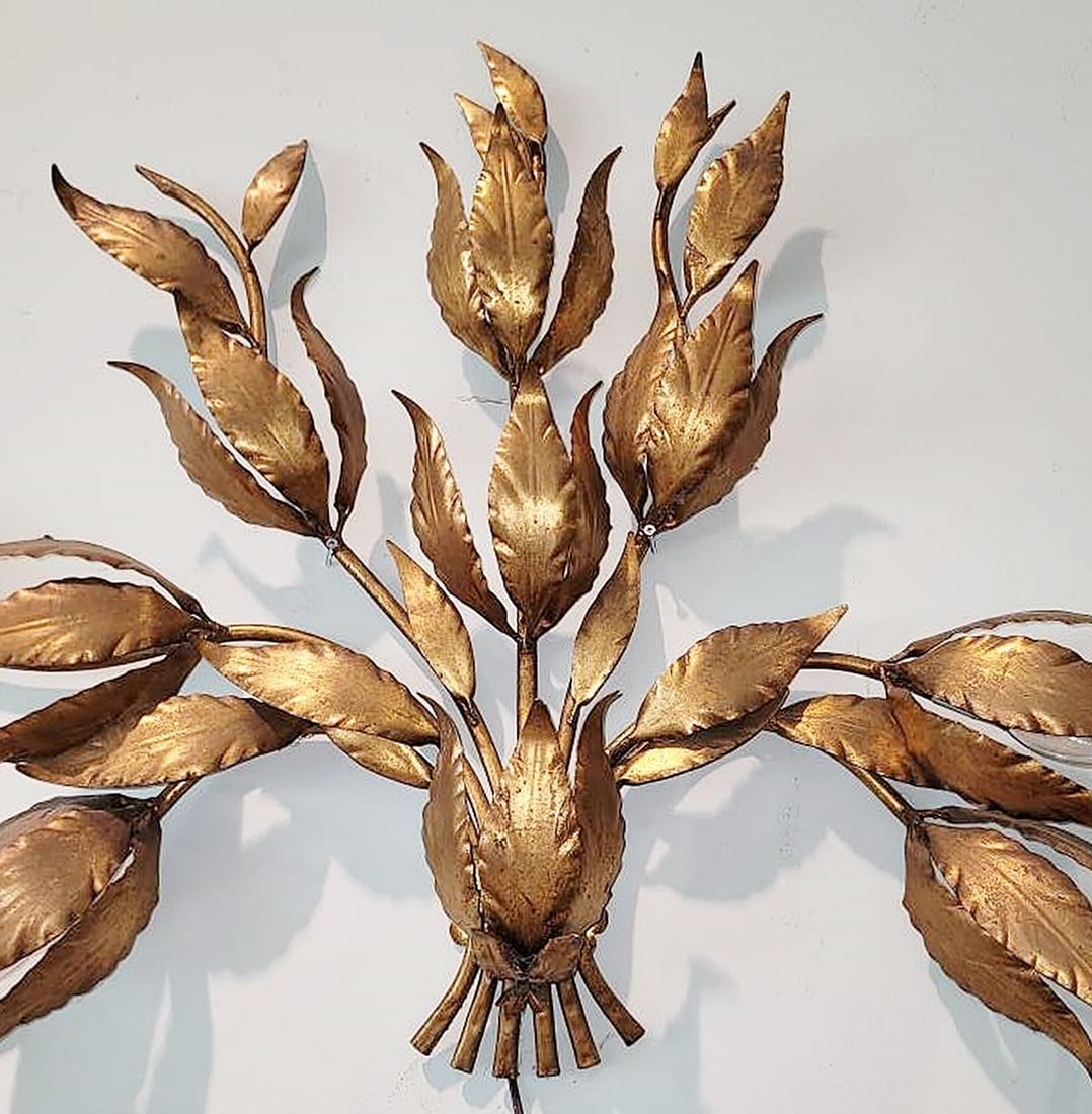 Hans Kogel Large Gilt Metal Wall Sconce - 3