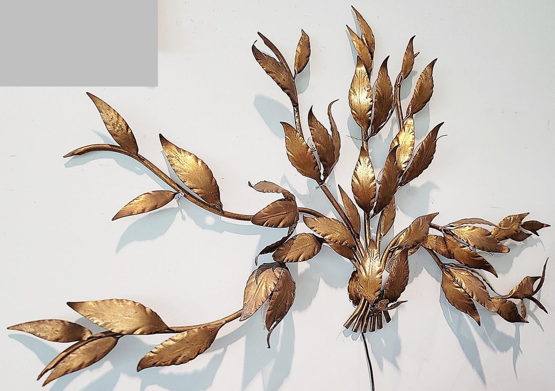 Hans Kogel Large Gilt Metal Wall Sconce - 4