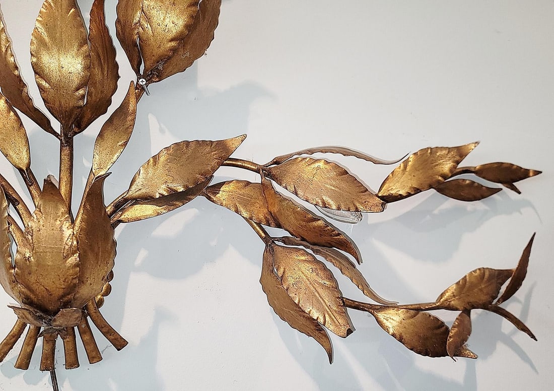 Hans Kogel Large Gilt Metal Wall Sconce - 5