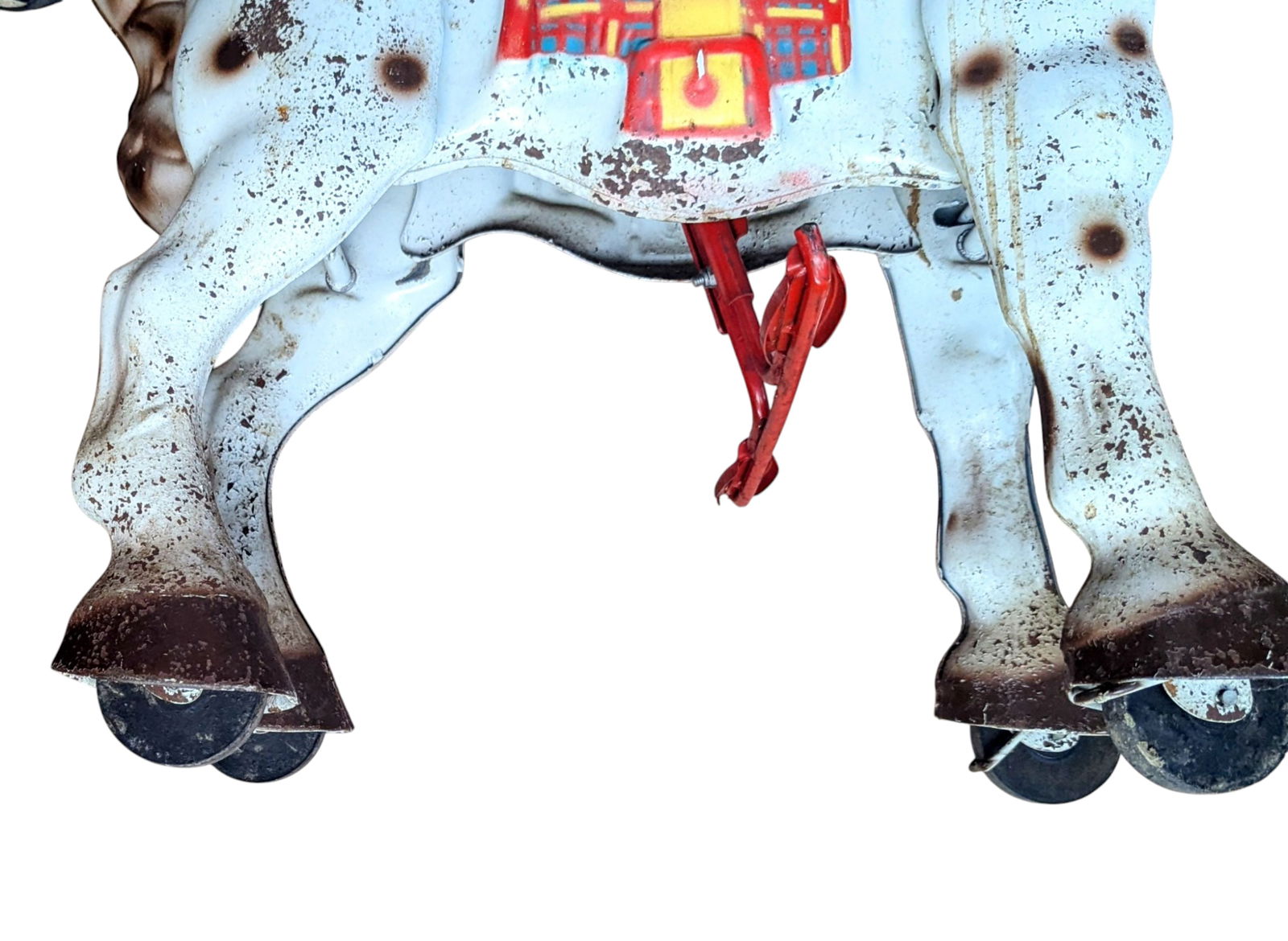 Rare Vintage 1940s Mobo Metal Bronco Toy Horse From England - 4