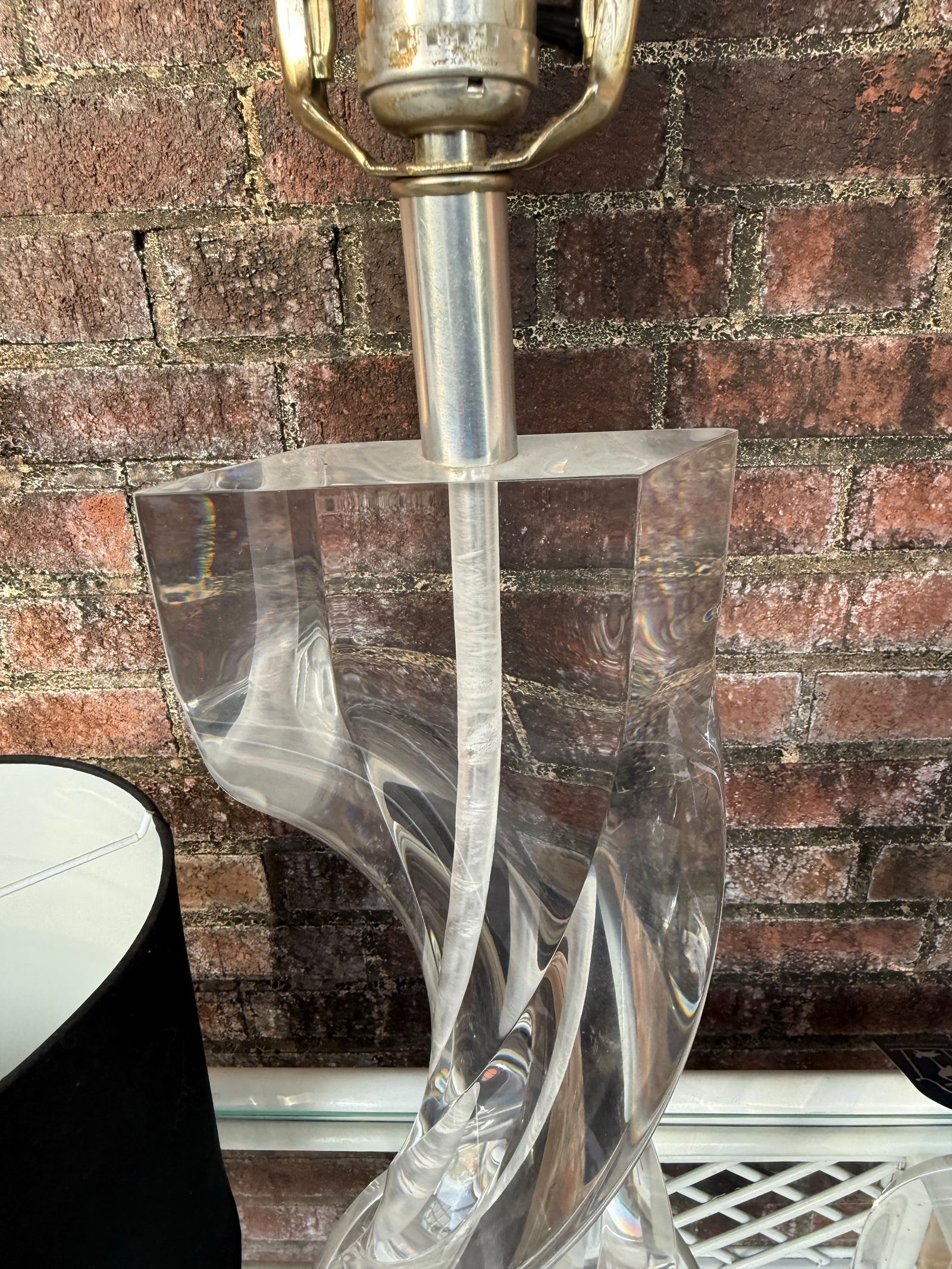 Vintage 1970s Hollywood Regency Lucite Helix Table Lamps, Attributed to Herbert Ritts for Astrolite - 10