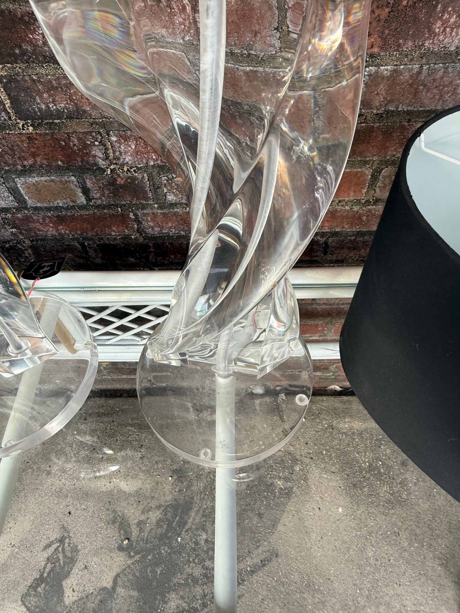 Vintage 1970s Hollywood Regency Lucite Helix Table Lamps, Attributed to Herbert Ritts for Astrolite - 11