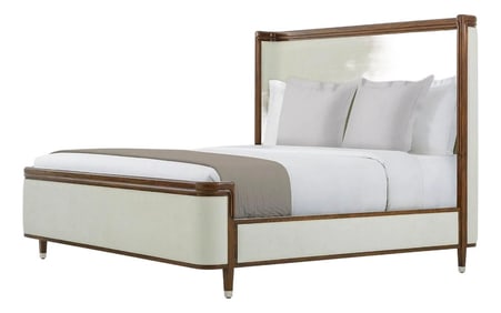 Art Deco Upholstered Bed - California King - Open Box