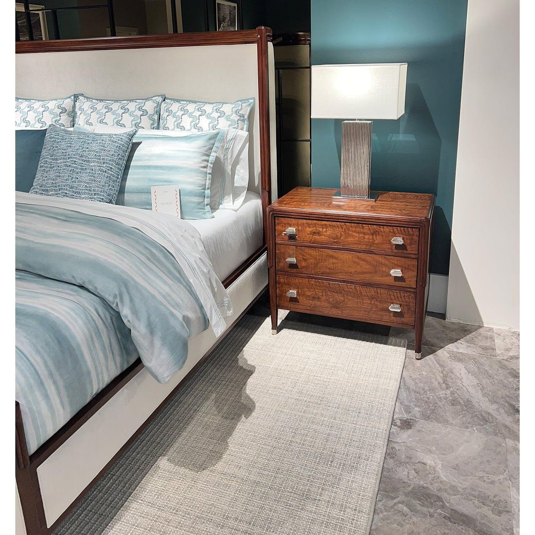 Art Deco Upholstered Bed - California King - Open Box - 5