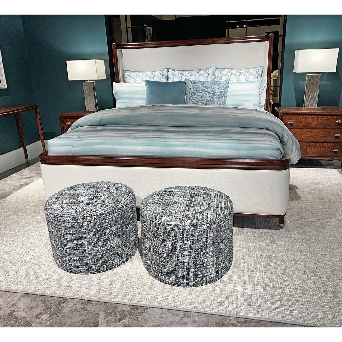 Art Deco Upholstered Bed - California King - Open Box - 7