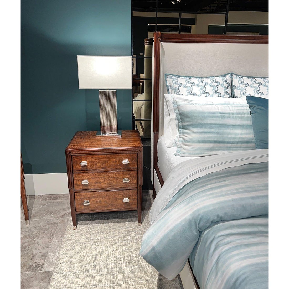 Art Deco Upholstered Bed - California King - Open Box - 8