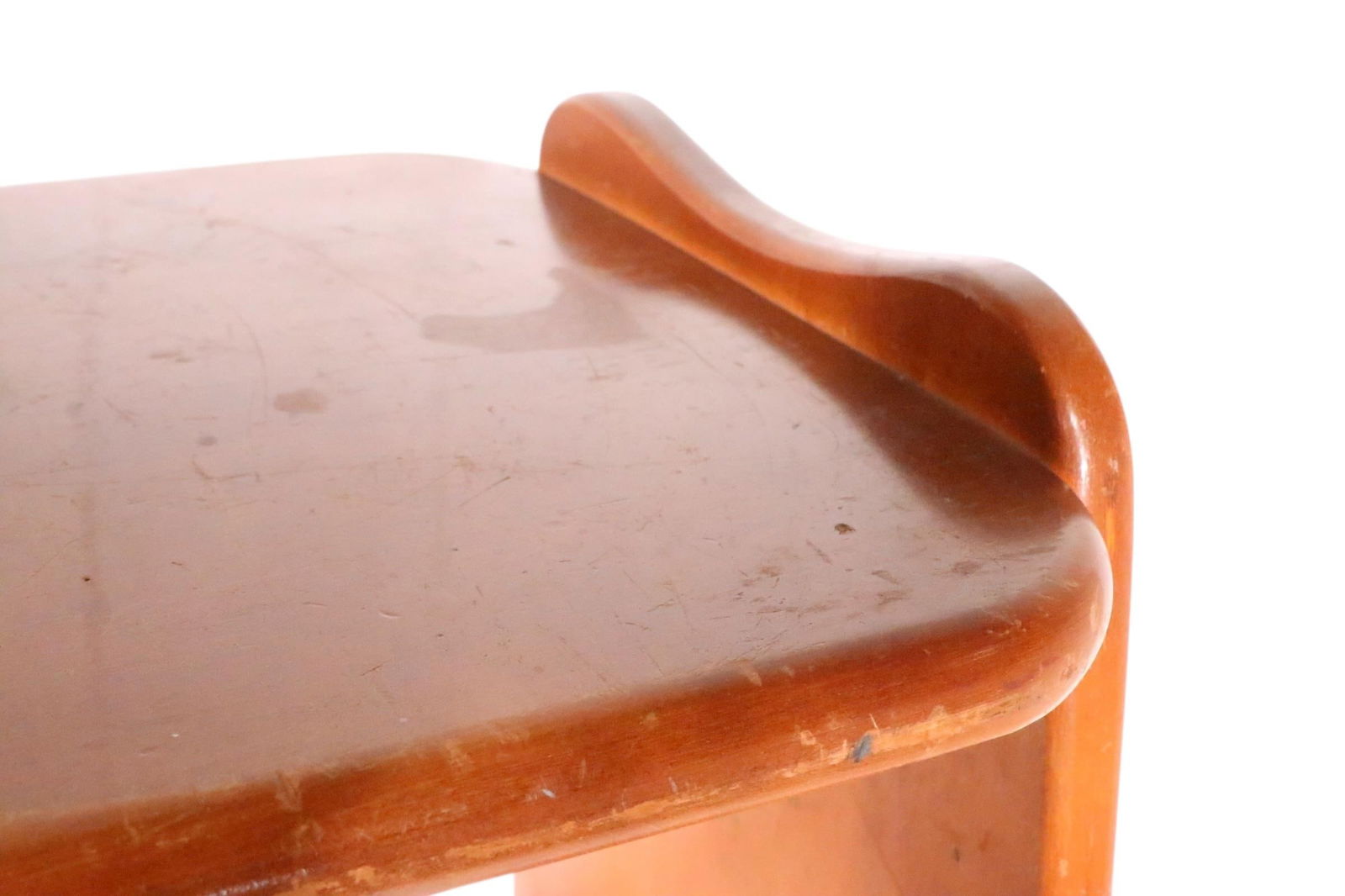 Mid 20th Century Colonial Revival Rustic Farmhouse Maple Bench Made in Vermont - 8