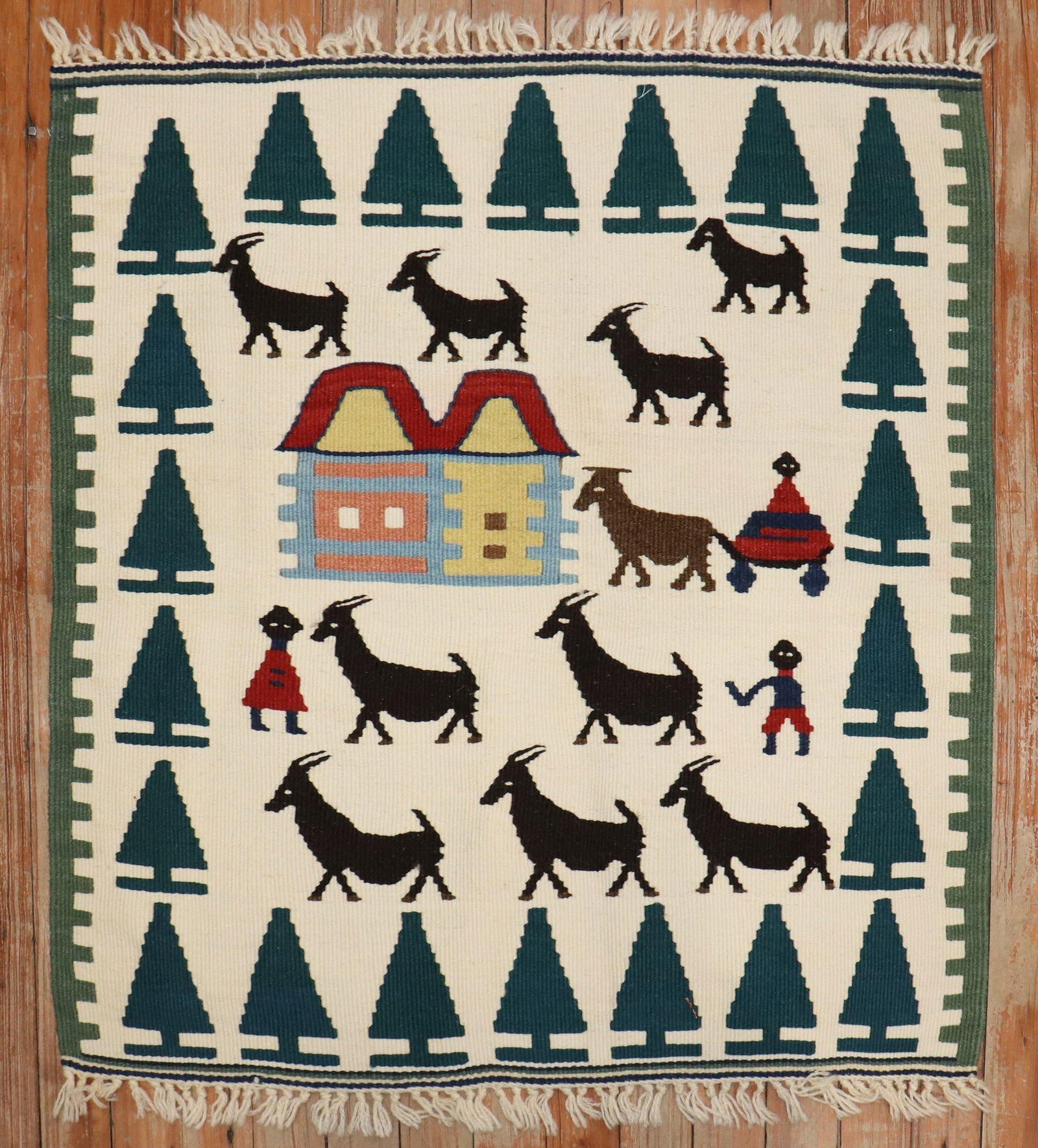 Zabihi Collection Pictorial Turkish Kilim - 2