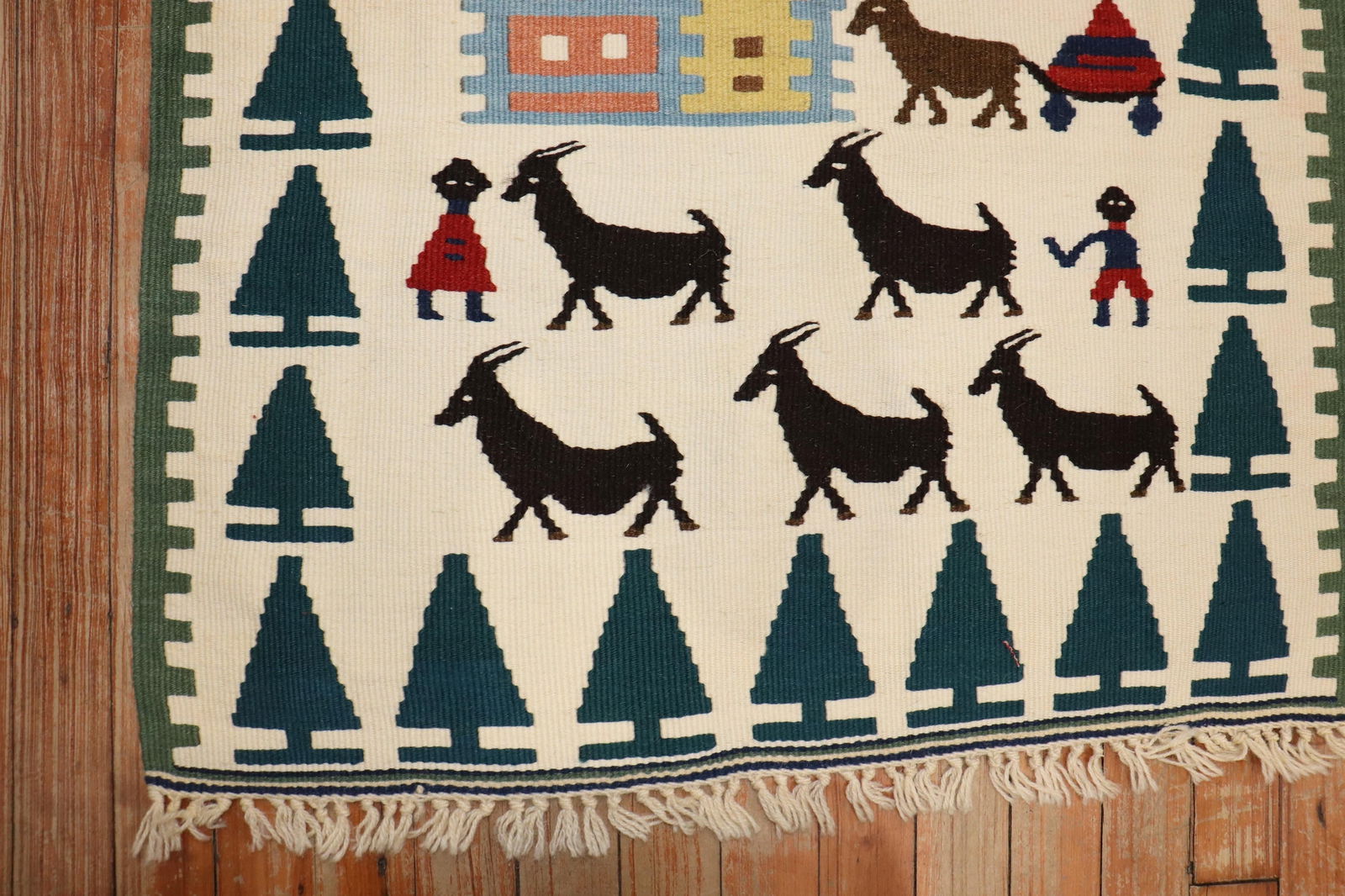 Zabihi Collection Pictorial Turkish Kilim - 4