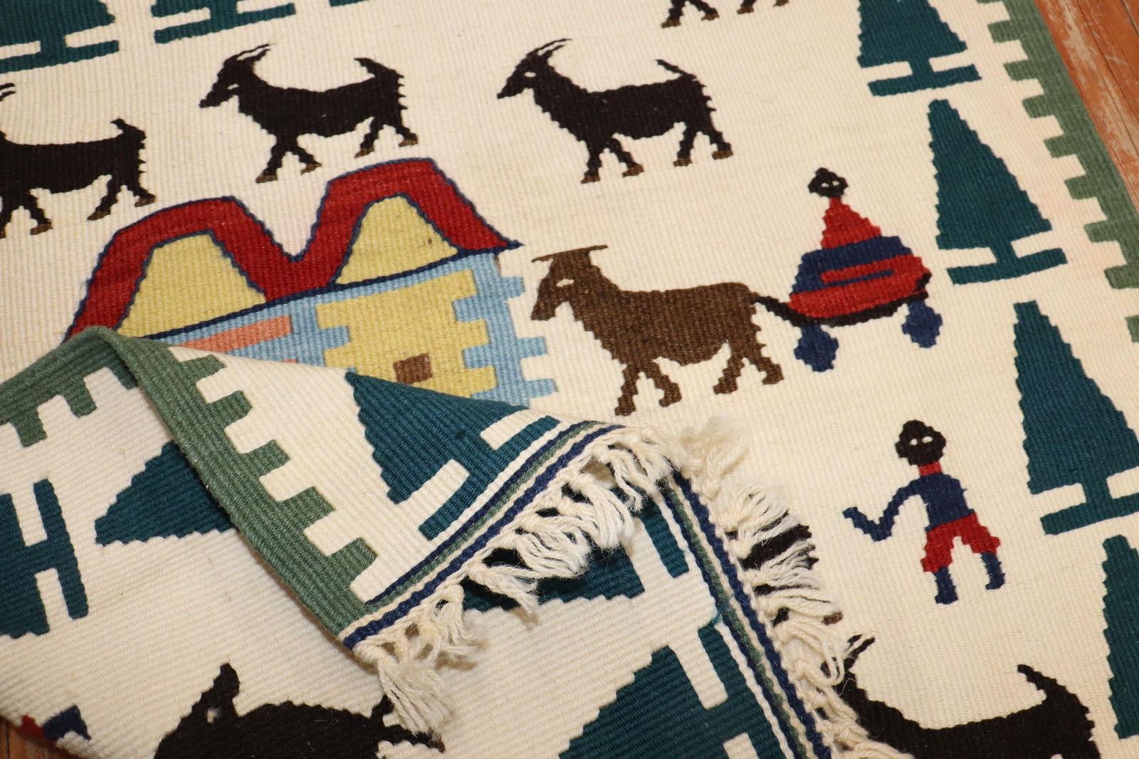 Zabihi Collection Pictorial Turkish Kilim - 6