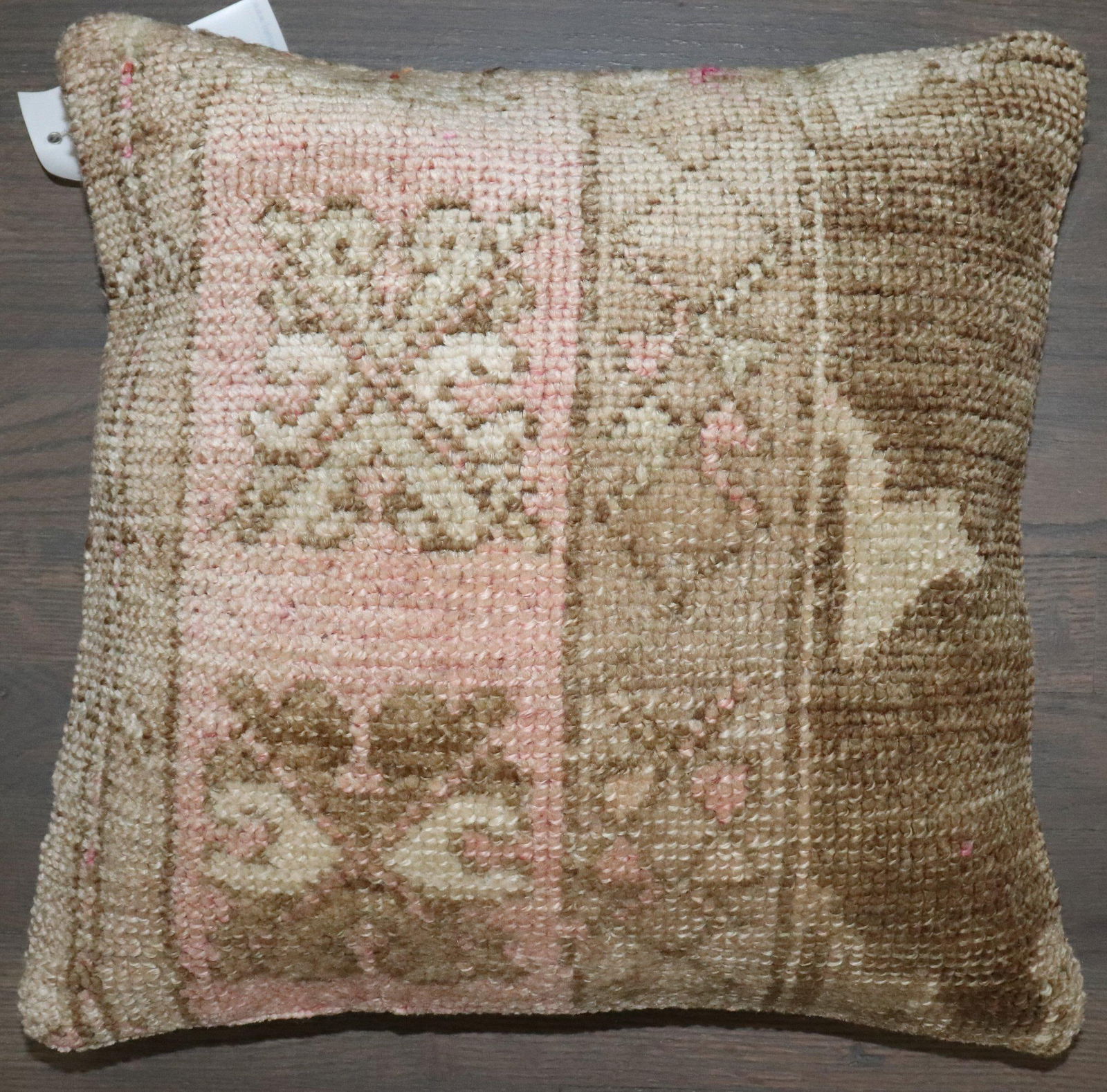 Vintage Zabihi Collection Turkish Rug Pillow - 2