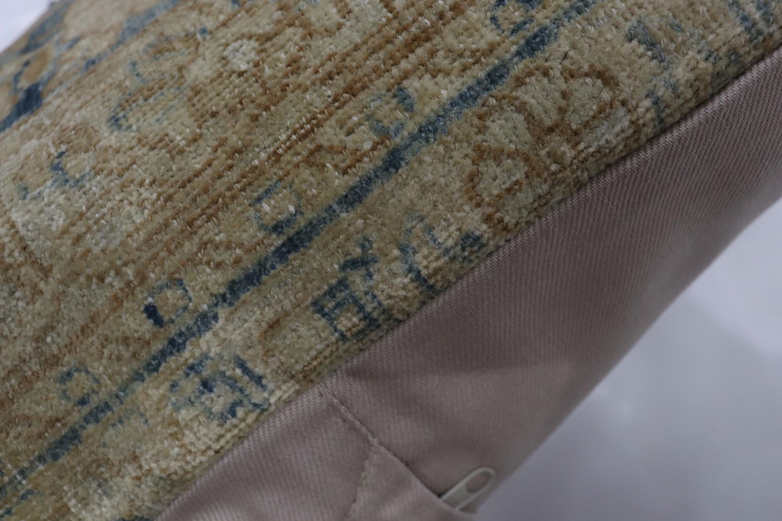 Antique Zabihi Collection Persian Kerman Square Rug Pillow - 4