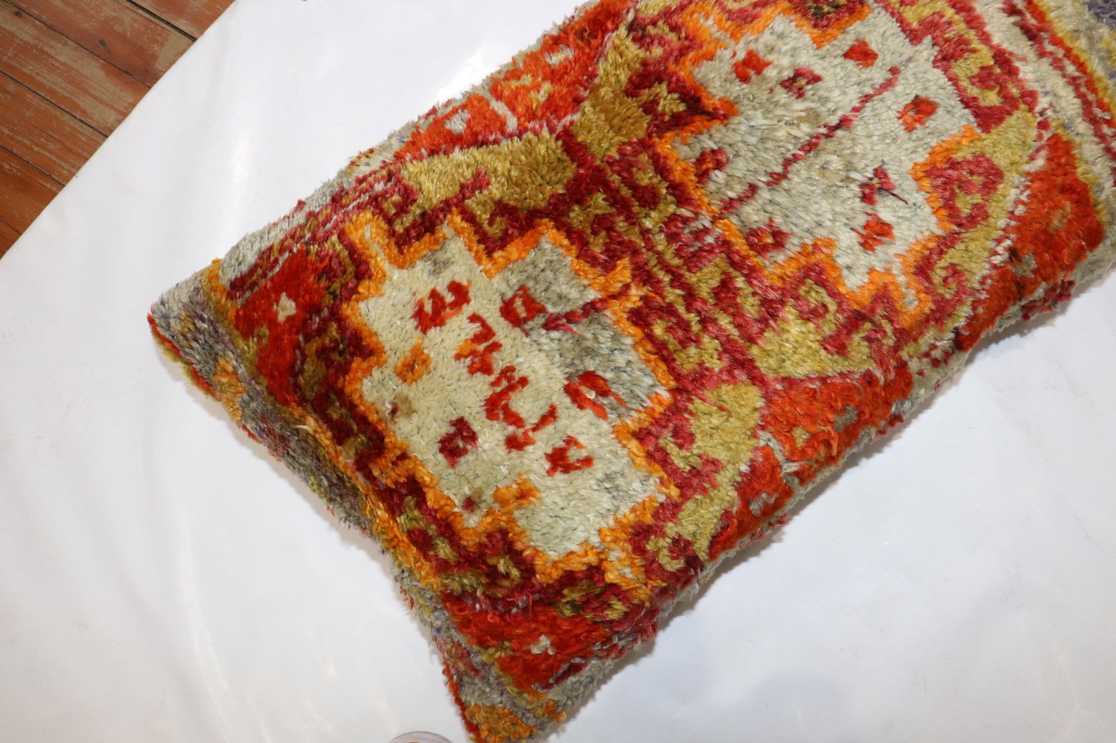 Zabihi Collection Large Turkish Anatolian Rug Pillow - 3