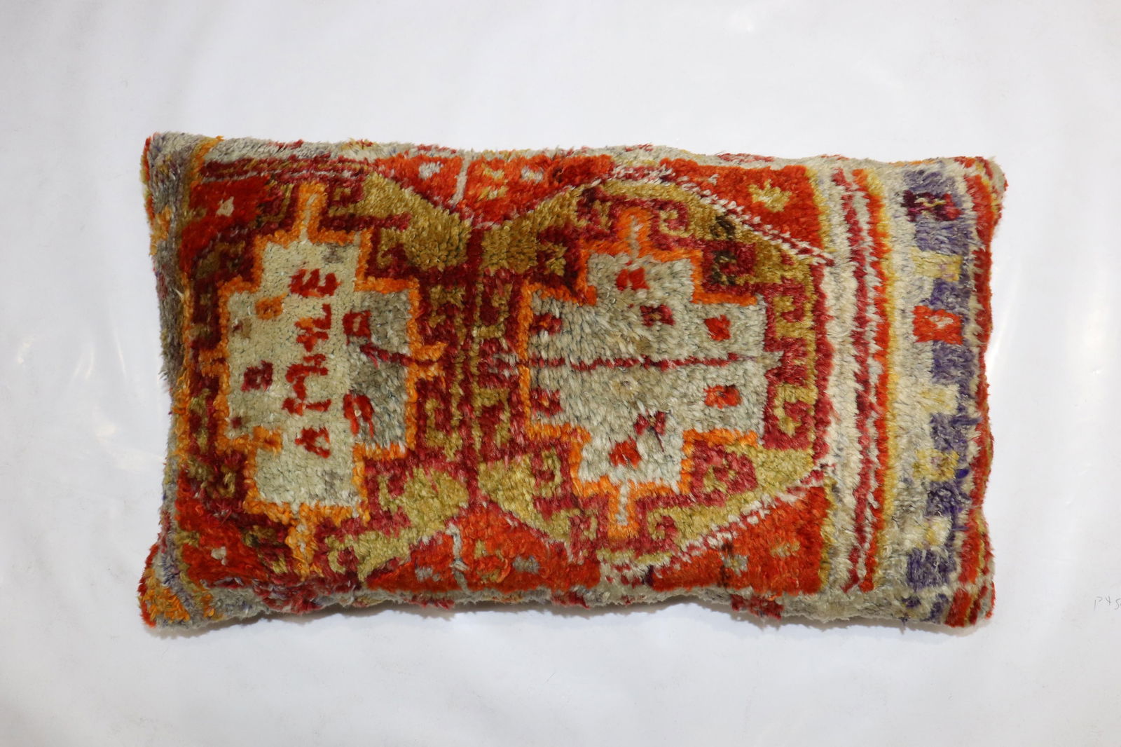 Zabihi Collection Large Turkish Anatolian Rug Pillow - 5