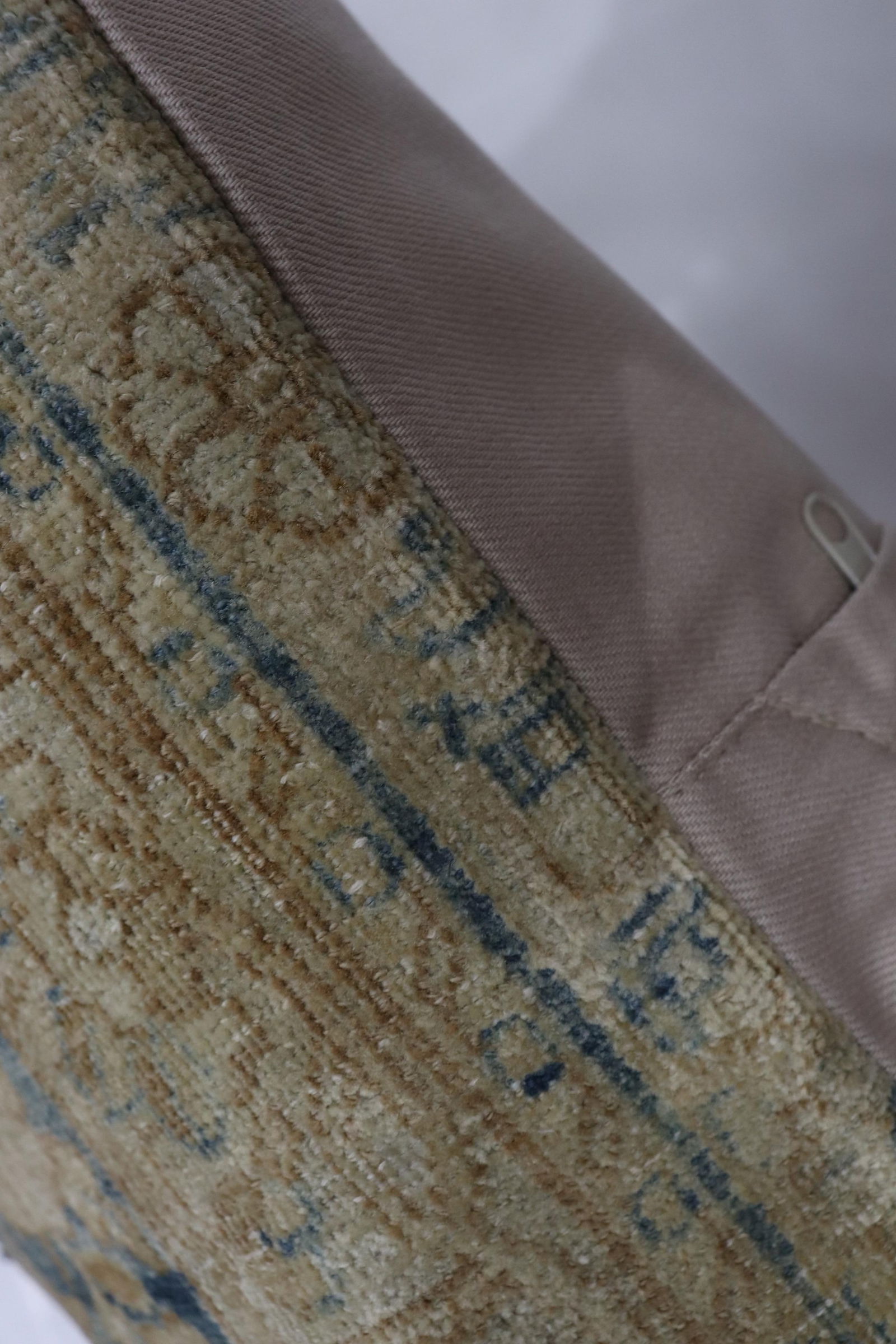 Zabihi Collection Persian Kerman Square Rug Pillow - 3