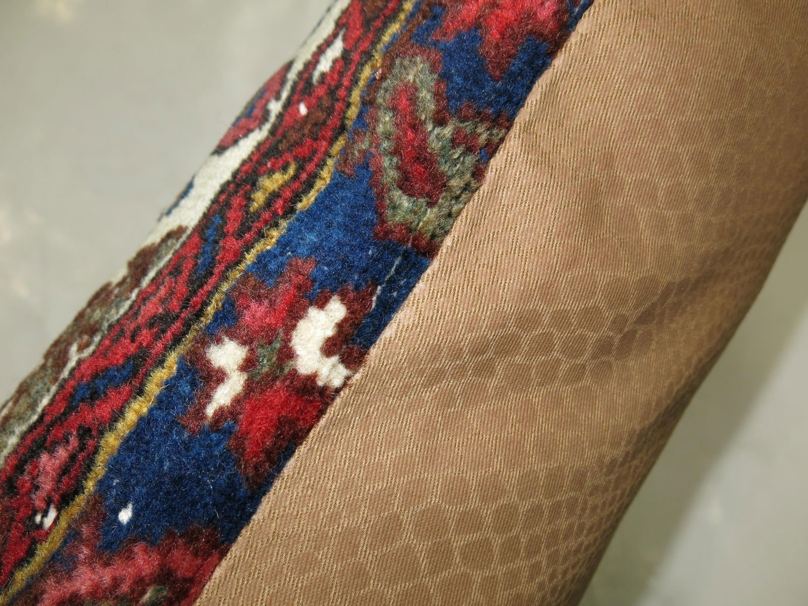 Antique Zabihi Collection Persian Floral Rug Bolster Pillow - 3