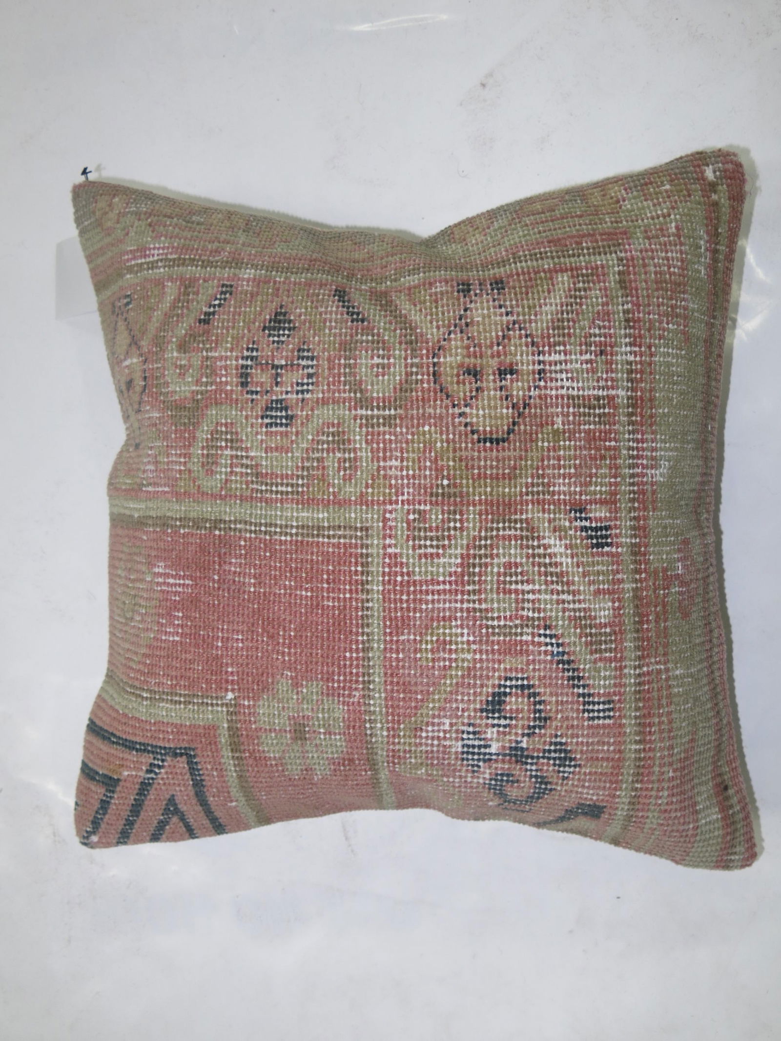 Pink Shabby Chic Khotan Rug Pillow - 3