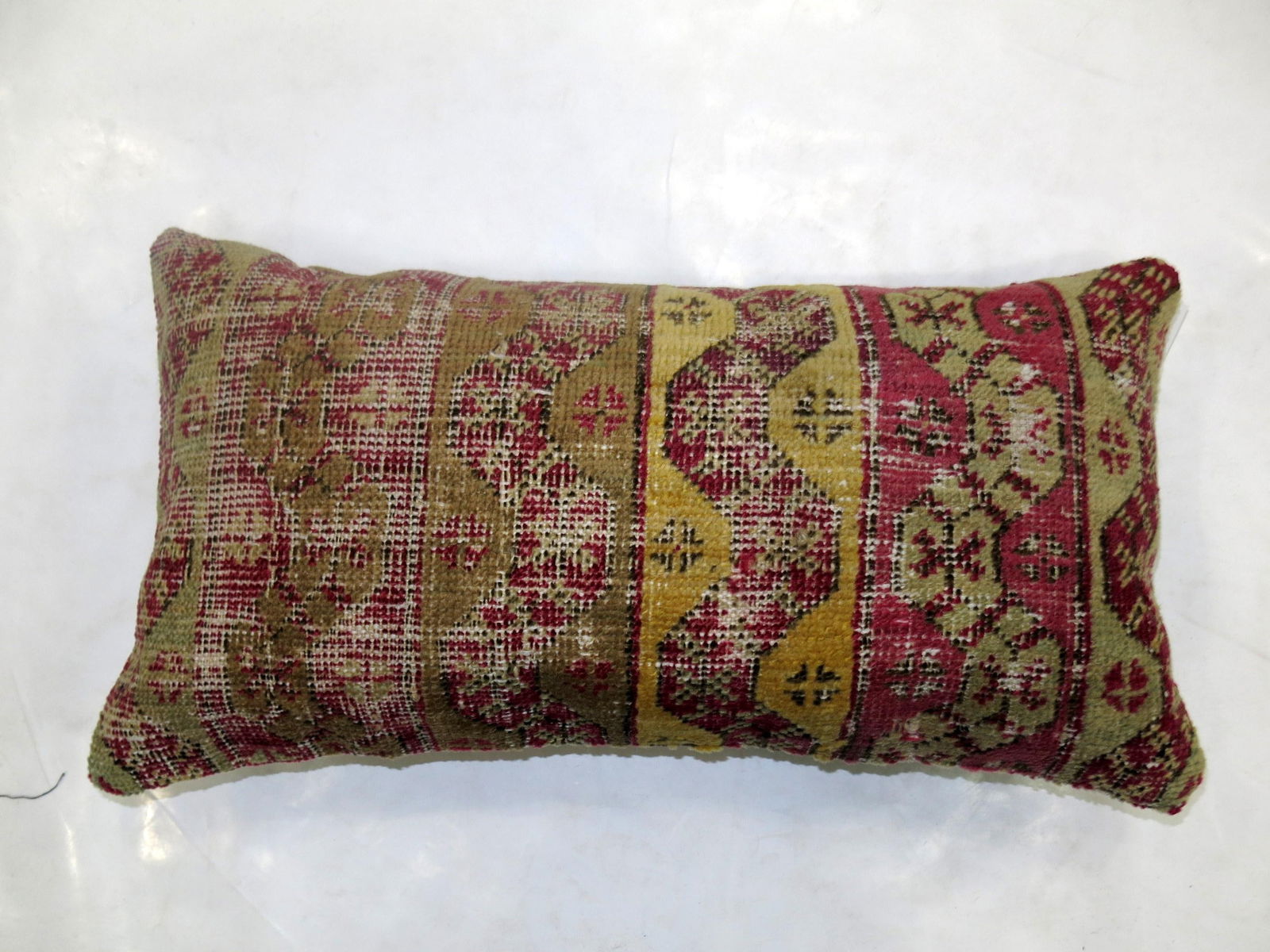 19th Century Antique Turkish Ghiordes Bolster Rug Pillow - 2