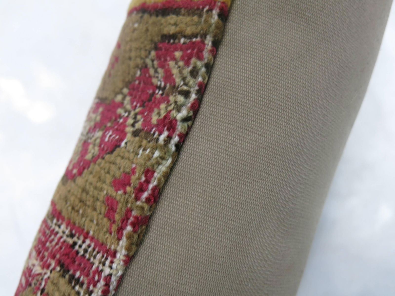 19th Century Antique Turkish Ghiordes Bolster Rug Pillow - 3