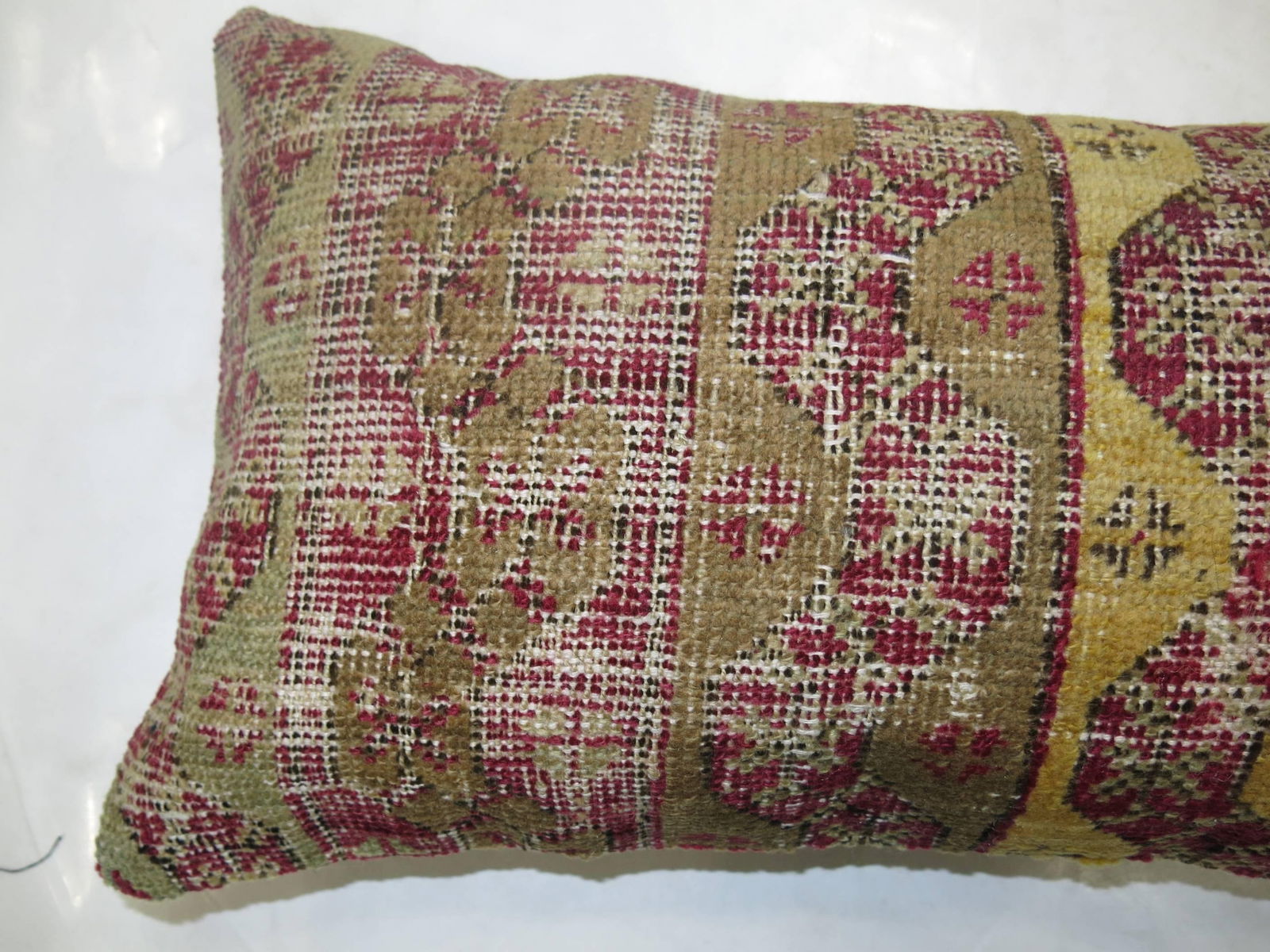 19th Century Antique Turkish Ghiordes Bolster Rug Pillow - 4