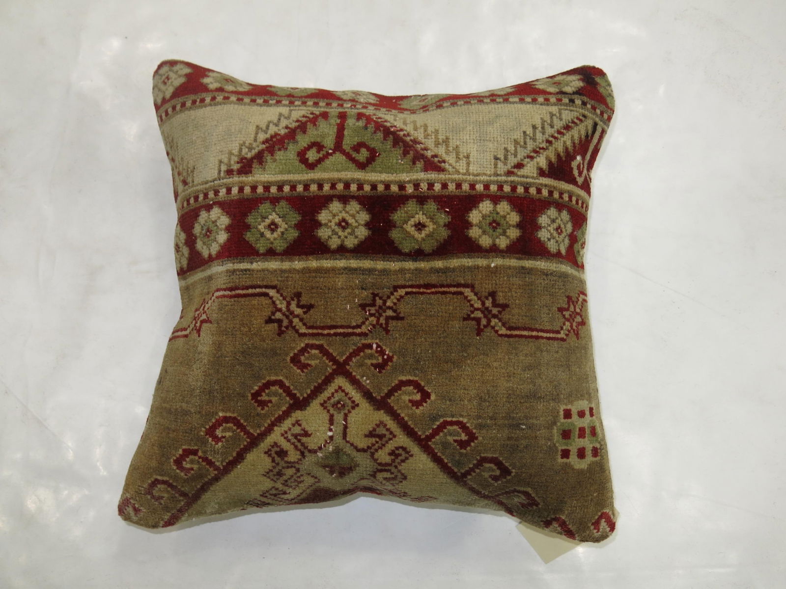 Antique Turkish Sivas Rug Pillow NO RESERVE - 4