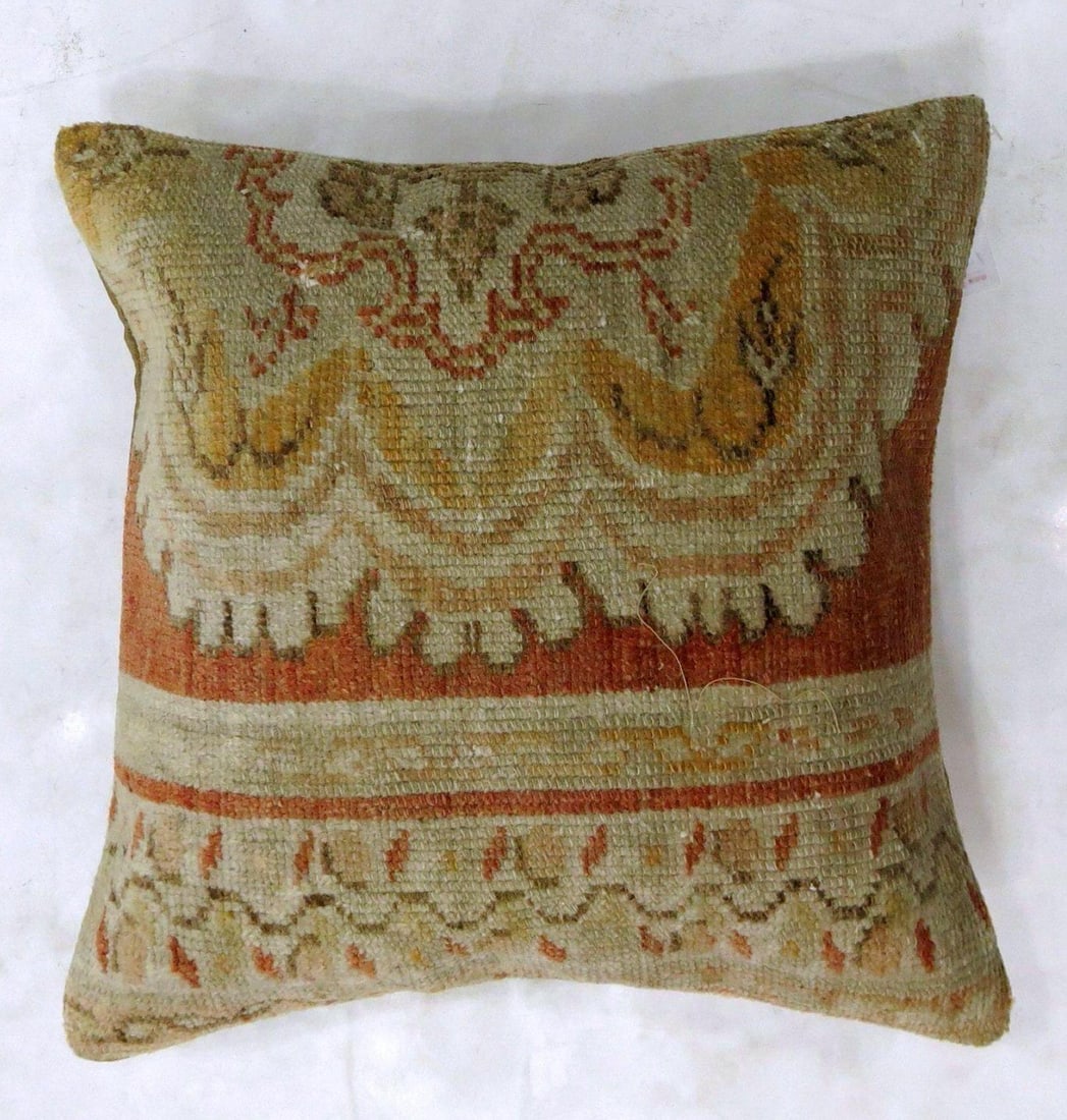 Turkish Oushak Rug Pillow - 4