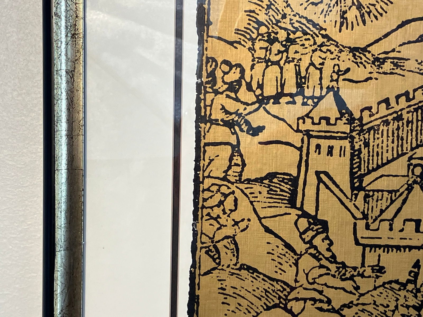 Vintage 1960s Israeli Jerusalem Silk Print by Shohar - 8