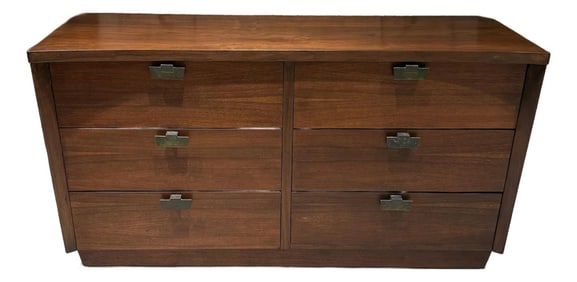 1960s Mid-Century Modern Six-Drawer Dresser Lowboy American of Martinsville