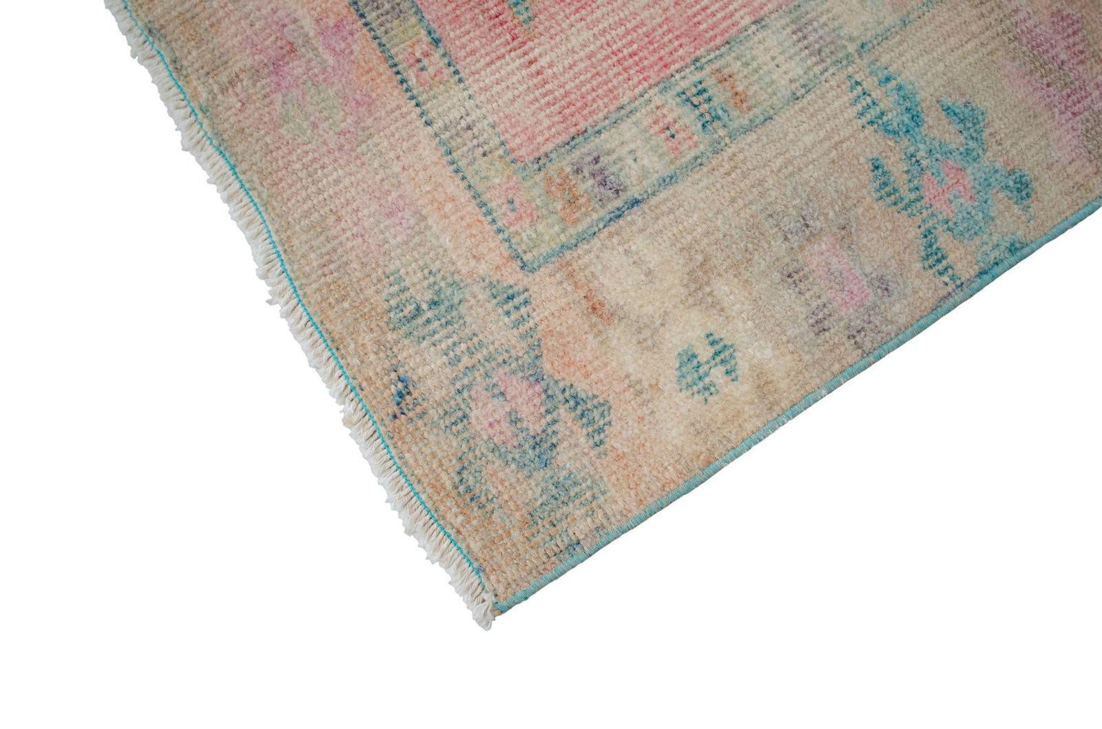 1960s Vintage Muted Color Turkish Area Rug - 10