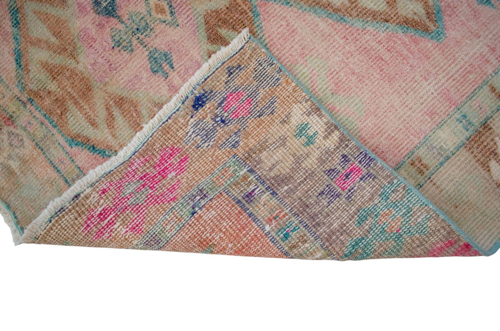 1960s Vintage Muted Color Turkish Area Rug - 11