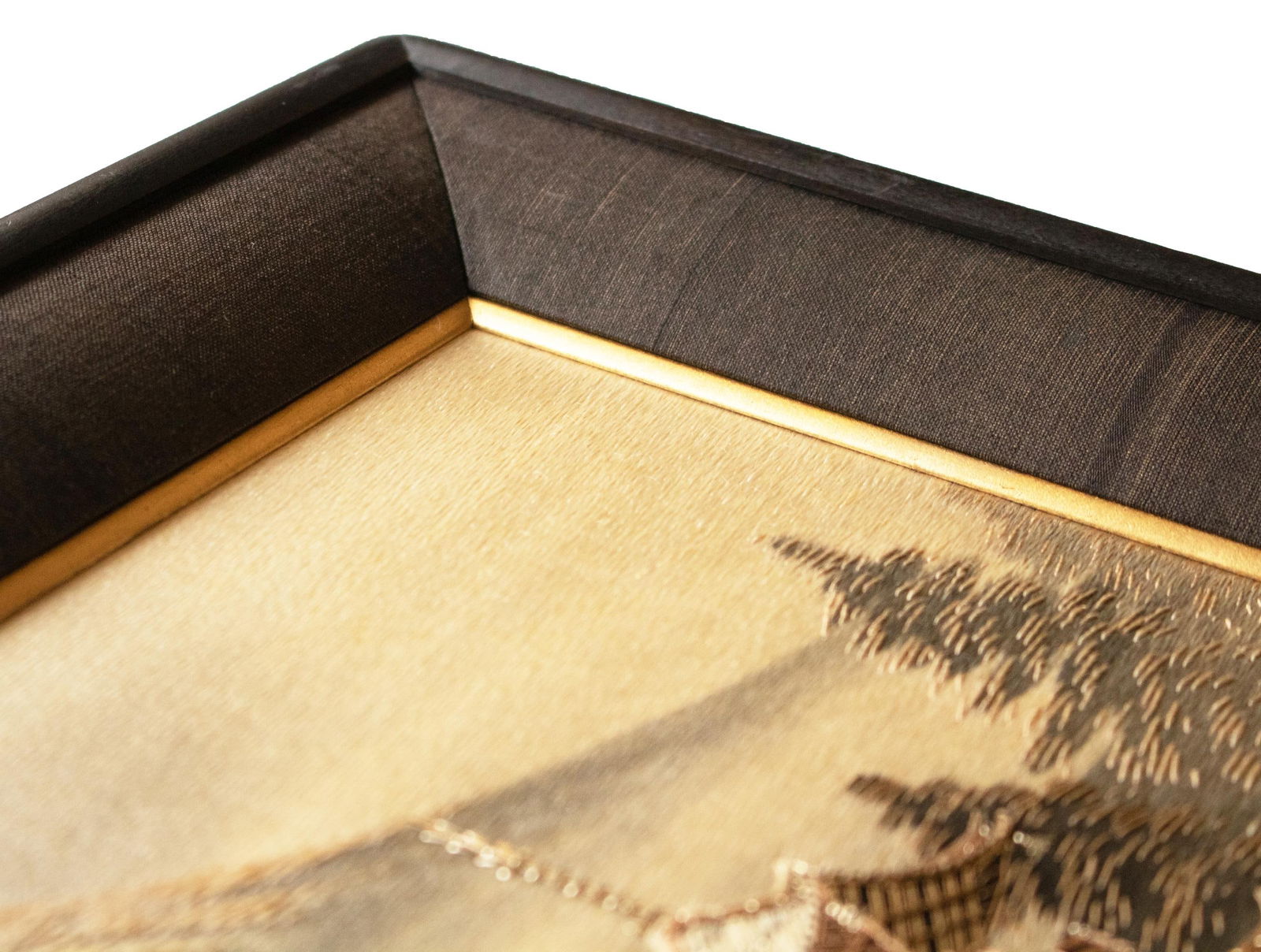 C. 1940s Showa Era Japanese Embroidery Framed Art, a Pair - 15