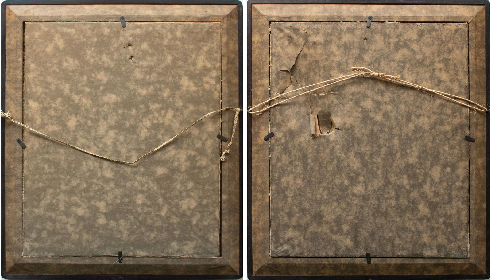 C. 1940s Showa Era Japanese Embroidery Framed Art, a Pair - 17