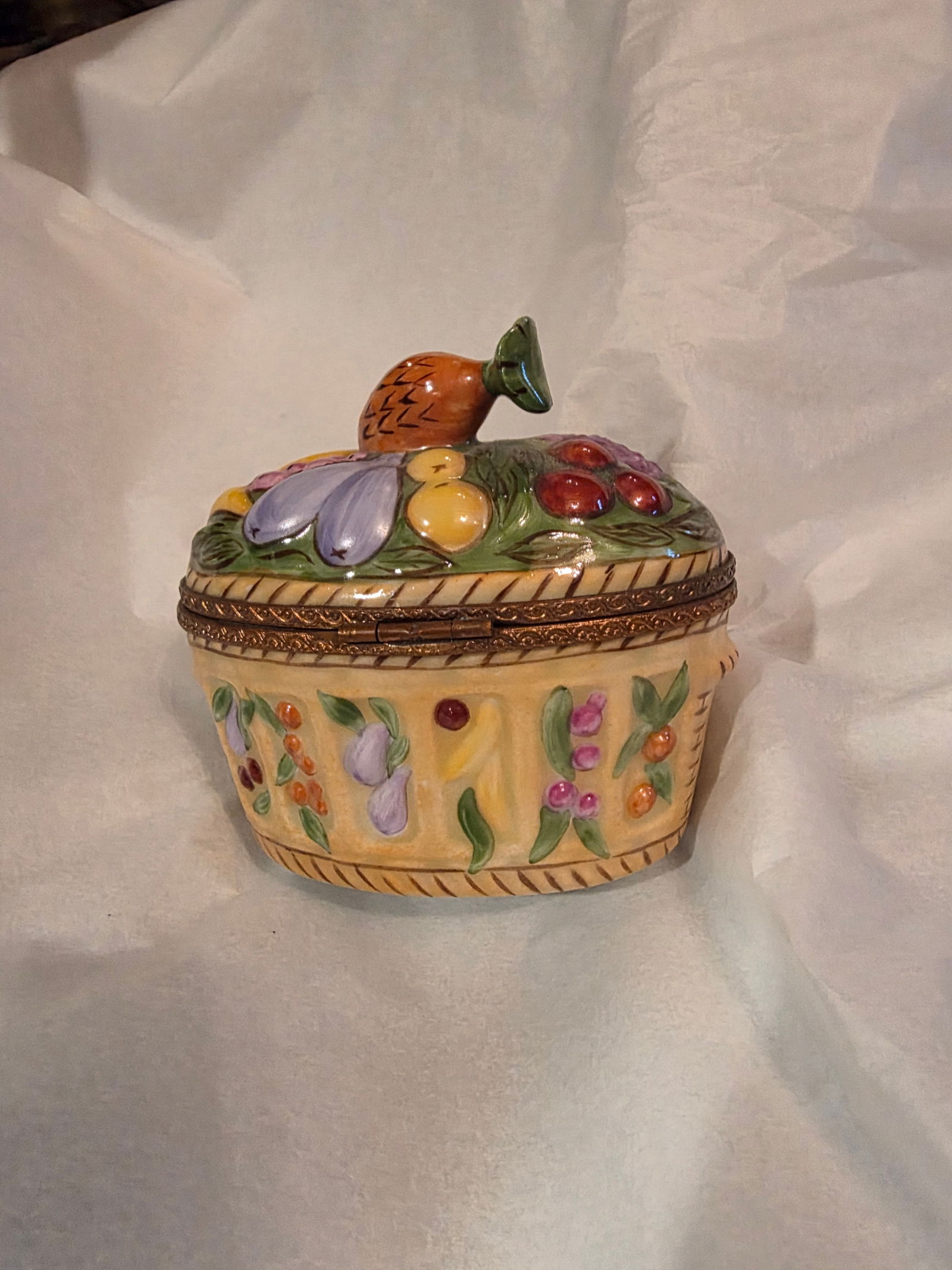Limoges Porcelain Basket Form Box - 3