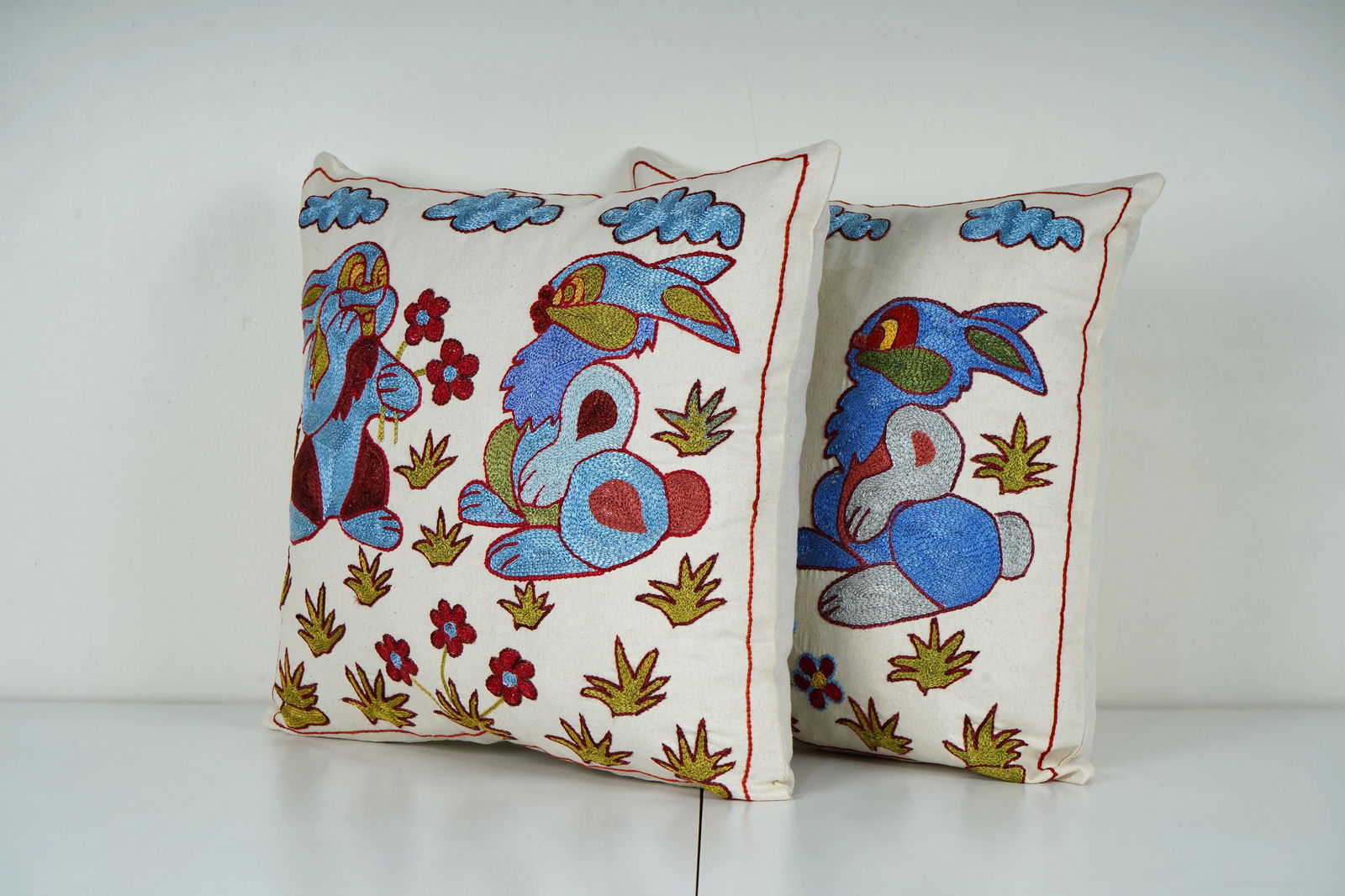 Boho Rabbit Pillow Covers - A Pair - 3