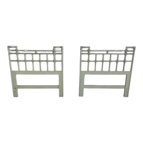1970s Pair of Twin Faux Bamboo Coastal Headboards Hollywood Regency Palm Beach Style