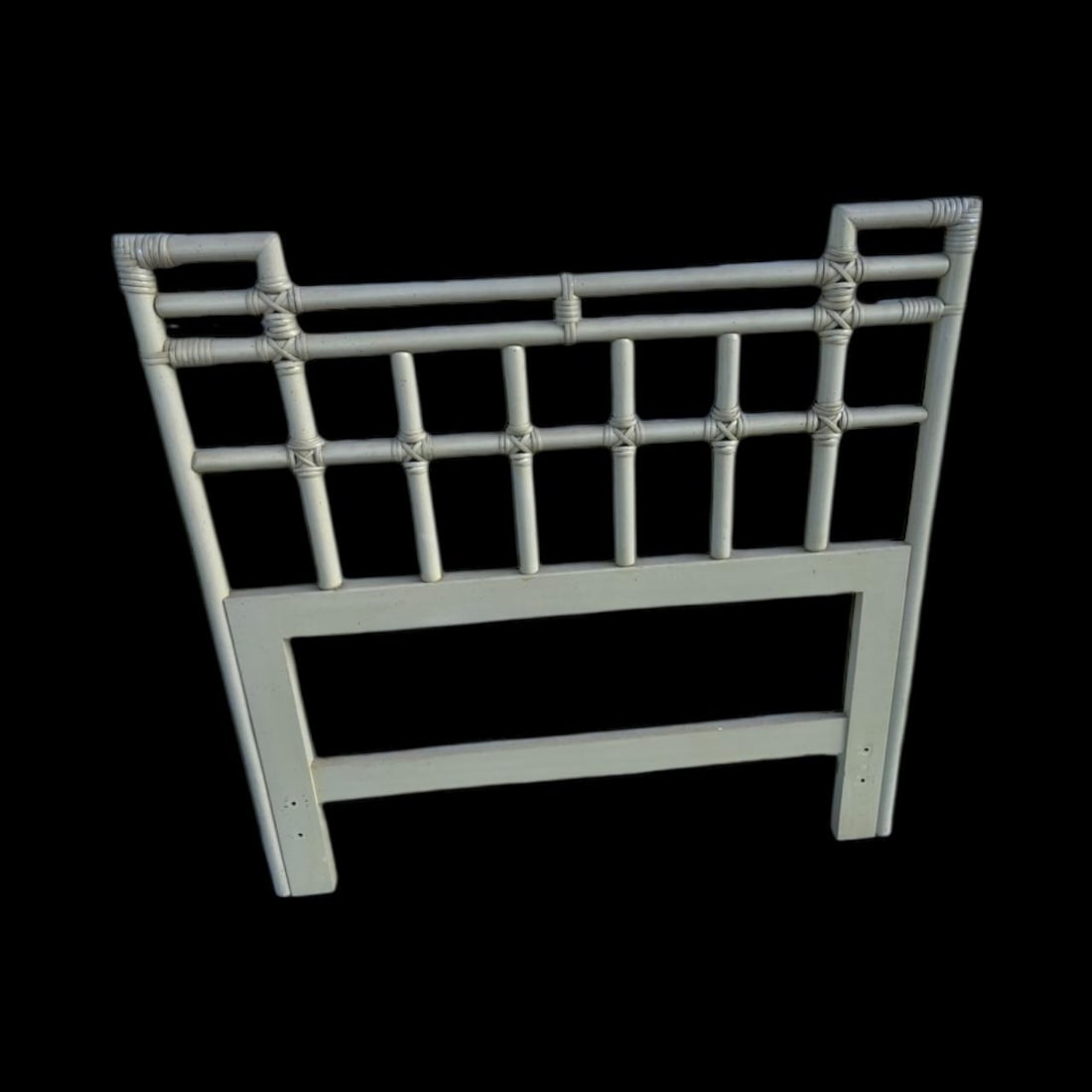 1970s Pair of Twin Faux Bamboo Coastal Headboards Hollywood Regency Palm Beach Style - 3