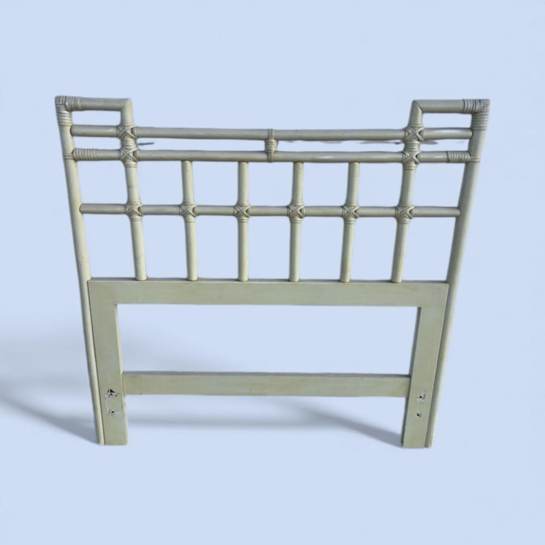 1970s Pair of Twin Faux Bamboo Coastal Headboards Hollywood Regency Palm Beach Style - 6