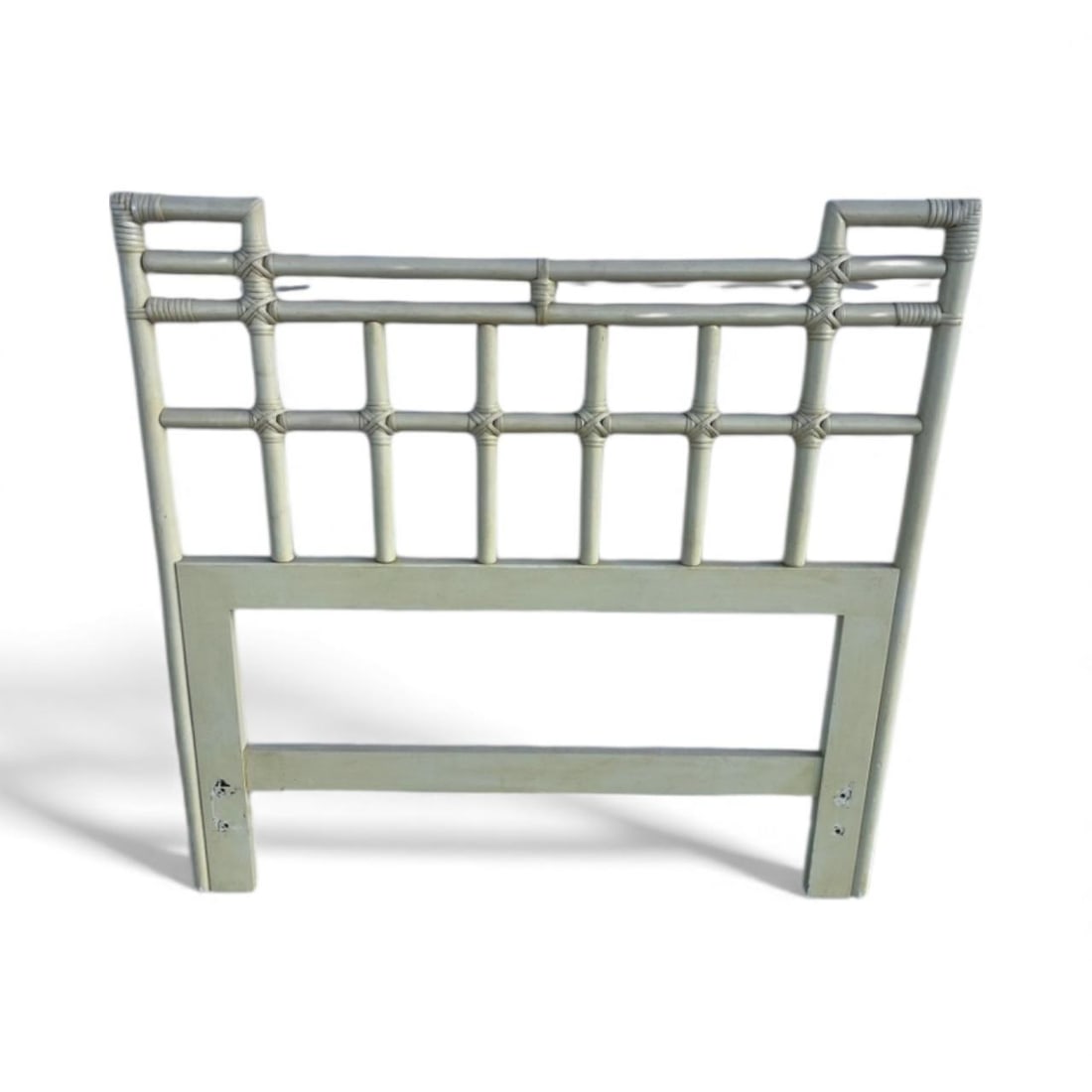 1970s Pair of Twin Faux Bamboo Coastal Headboards Hollywood Regency Palm Beach Style - 9