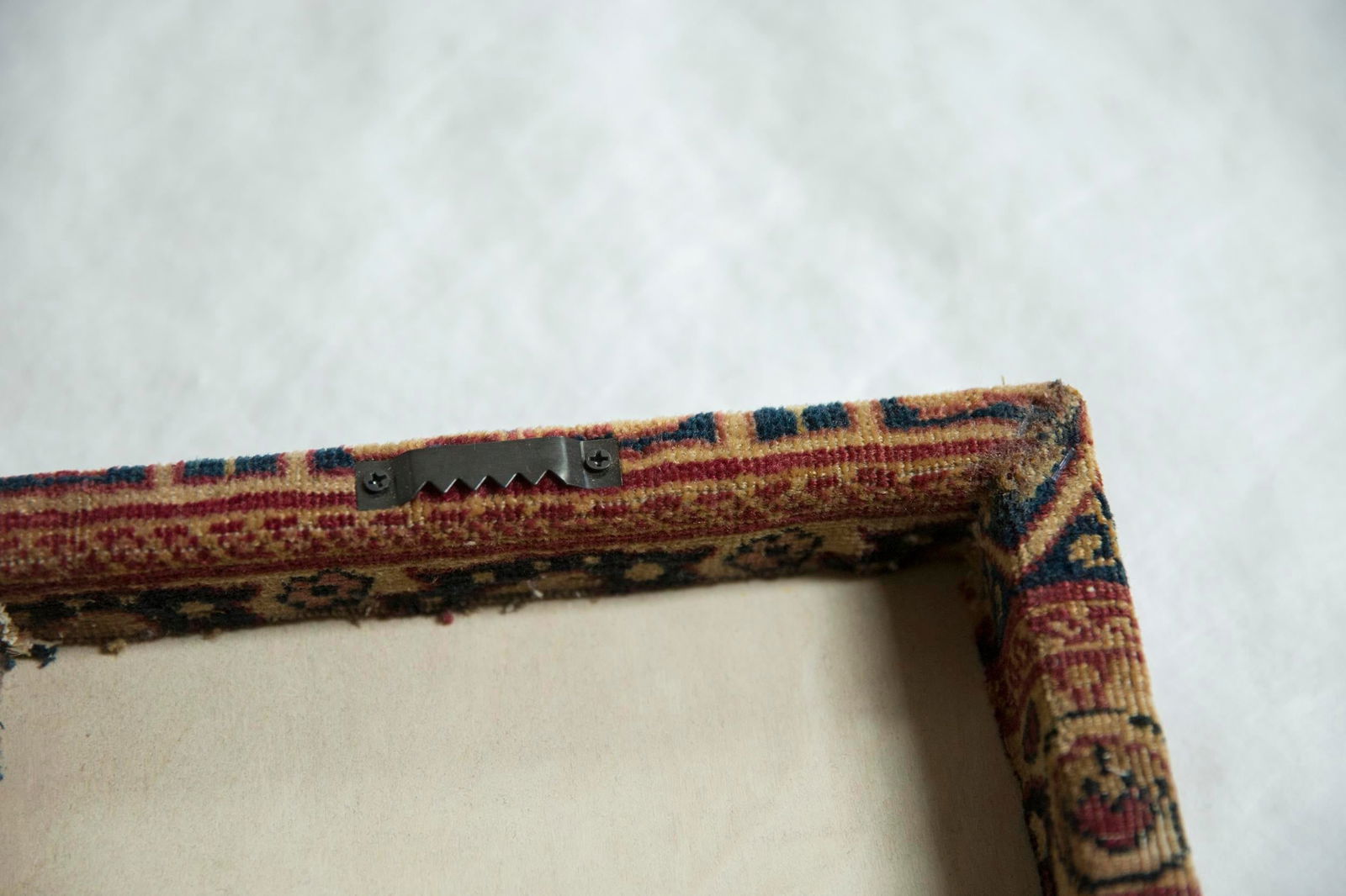 Decorative Cork Board Antique Kerman Rug Fragment Art - 3