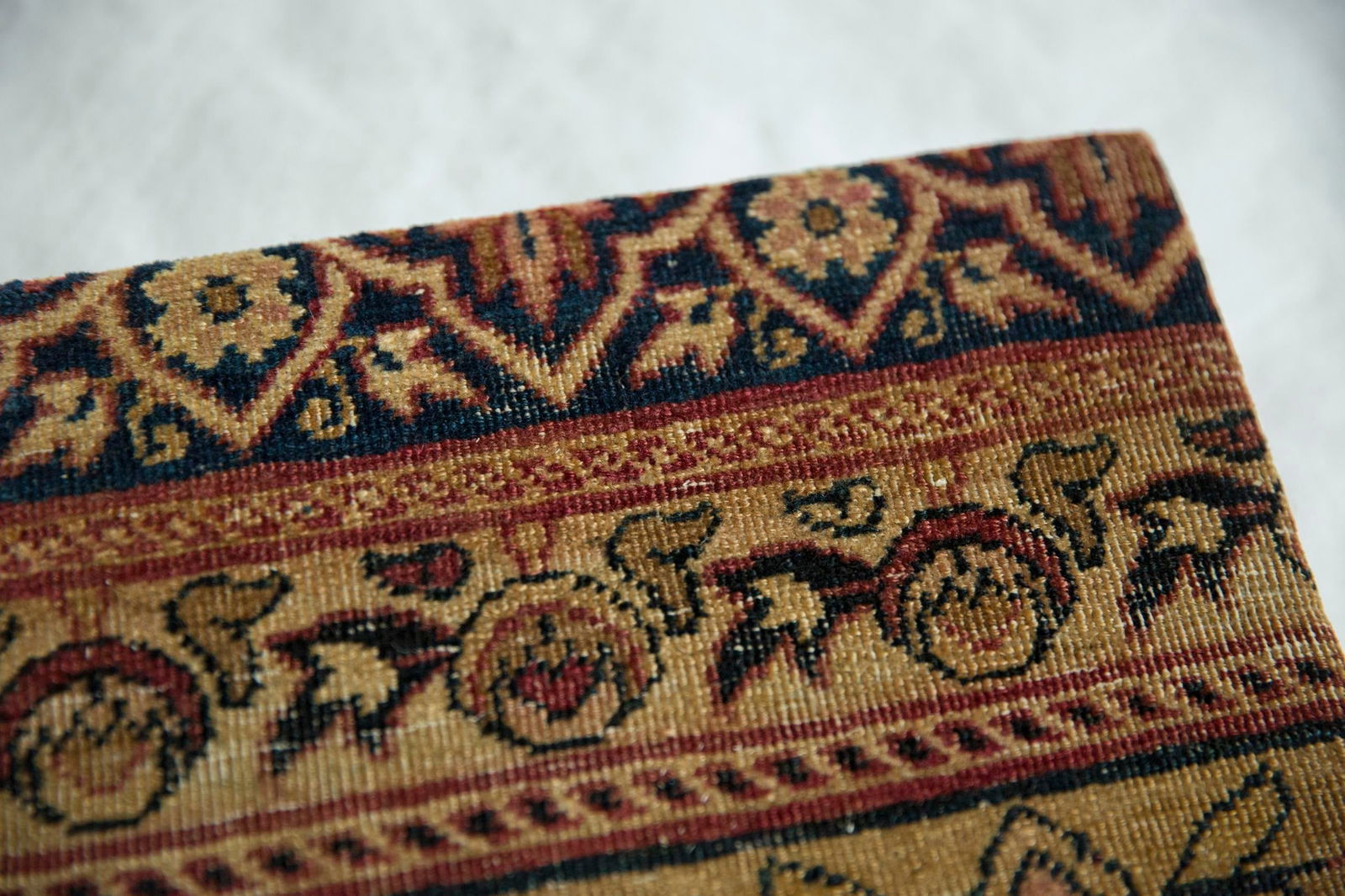 Decorative Cork Board Antique Kerman Rug Fragment Art - 6