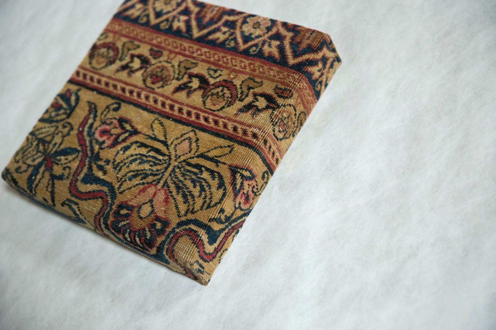 Decorative Cork Board Antique Kerman Rug Fragment Art - 7