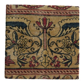 Decorative Cork Board Antique Kerman Rug Fragment Art